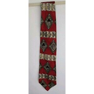Zeidler & Zeidler Mens Silk Geometric Tie Made In Italy